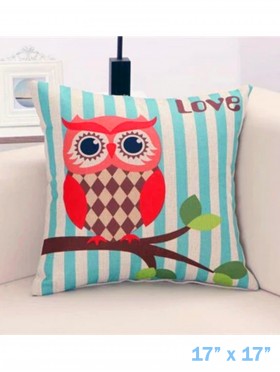 Owl Print Cushion Cover & Filler Owl Print Cushion Cover & Filler